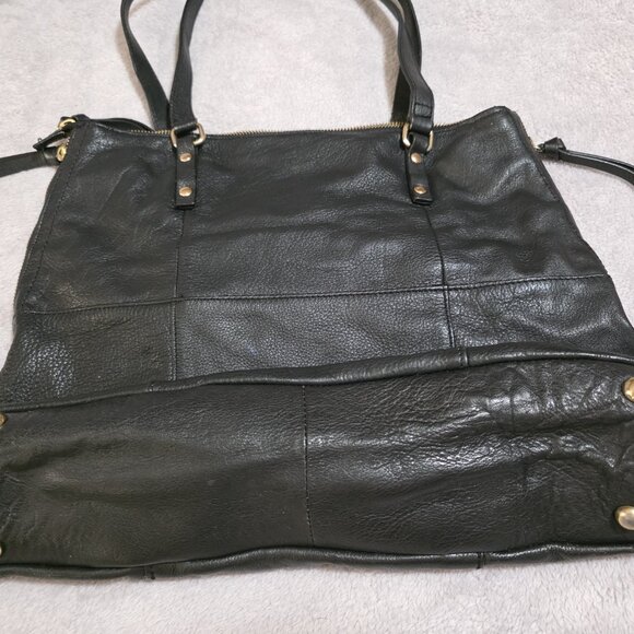 Kooba Black Soft Pebbled Leather Everette Purse Large Shoulder Bag #F17/35622 - Picture 3 of 7